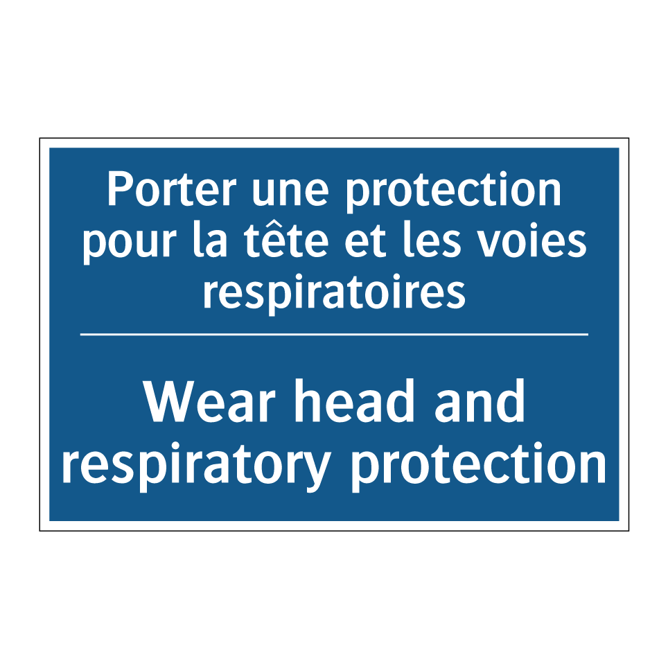 Porter une protection pour la /.../ - Wear head and respiratory protection /.../