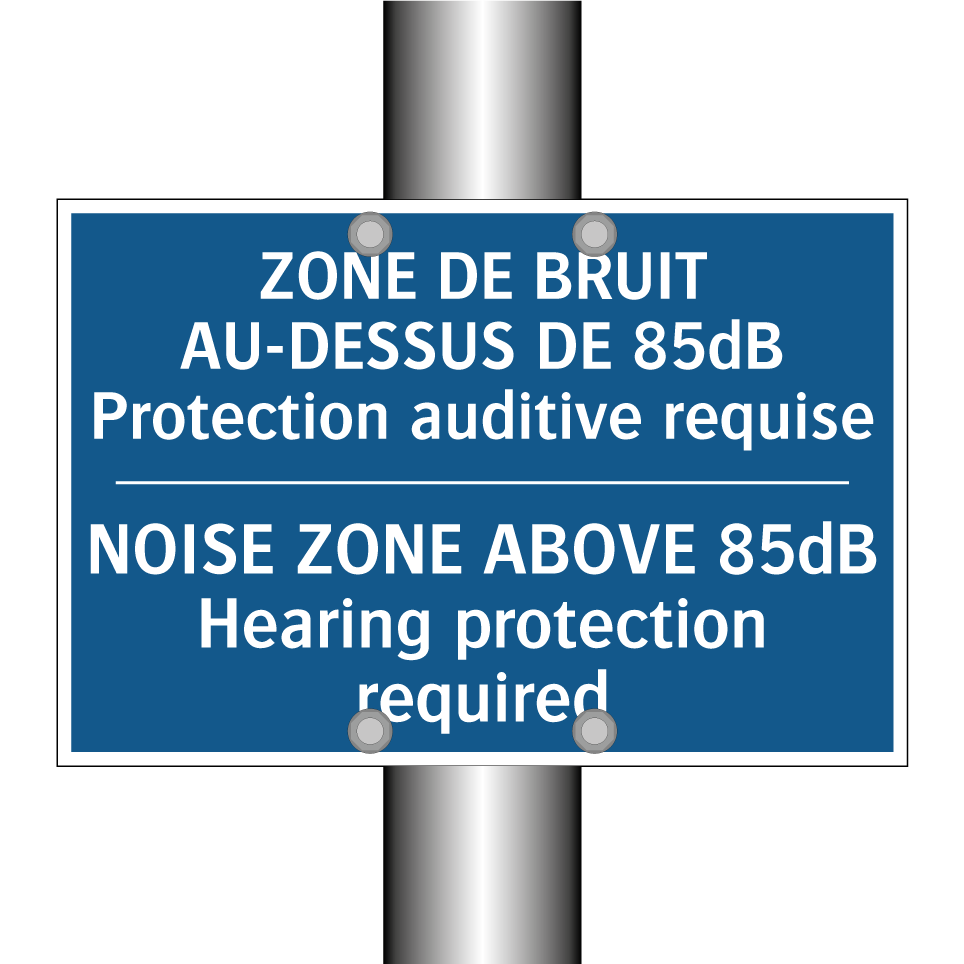 ZONE DE BRUIT AU-DESSUS DE 85dB /.../ - NOISE ZONE ABOVE 85dB Hearing /.../