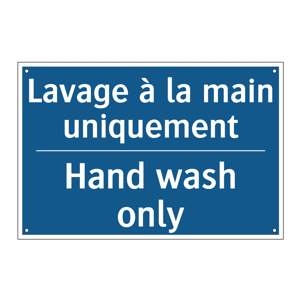 Lavage à la main uniquement - Hand wash only