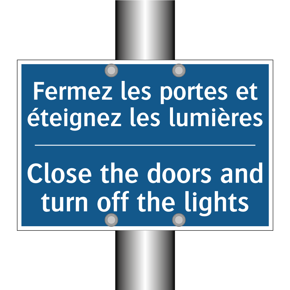 Fermez les portes et éteignez /.../ - Close the doors and turn off the /.../