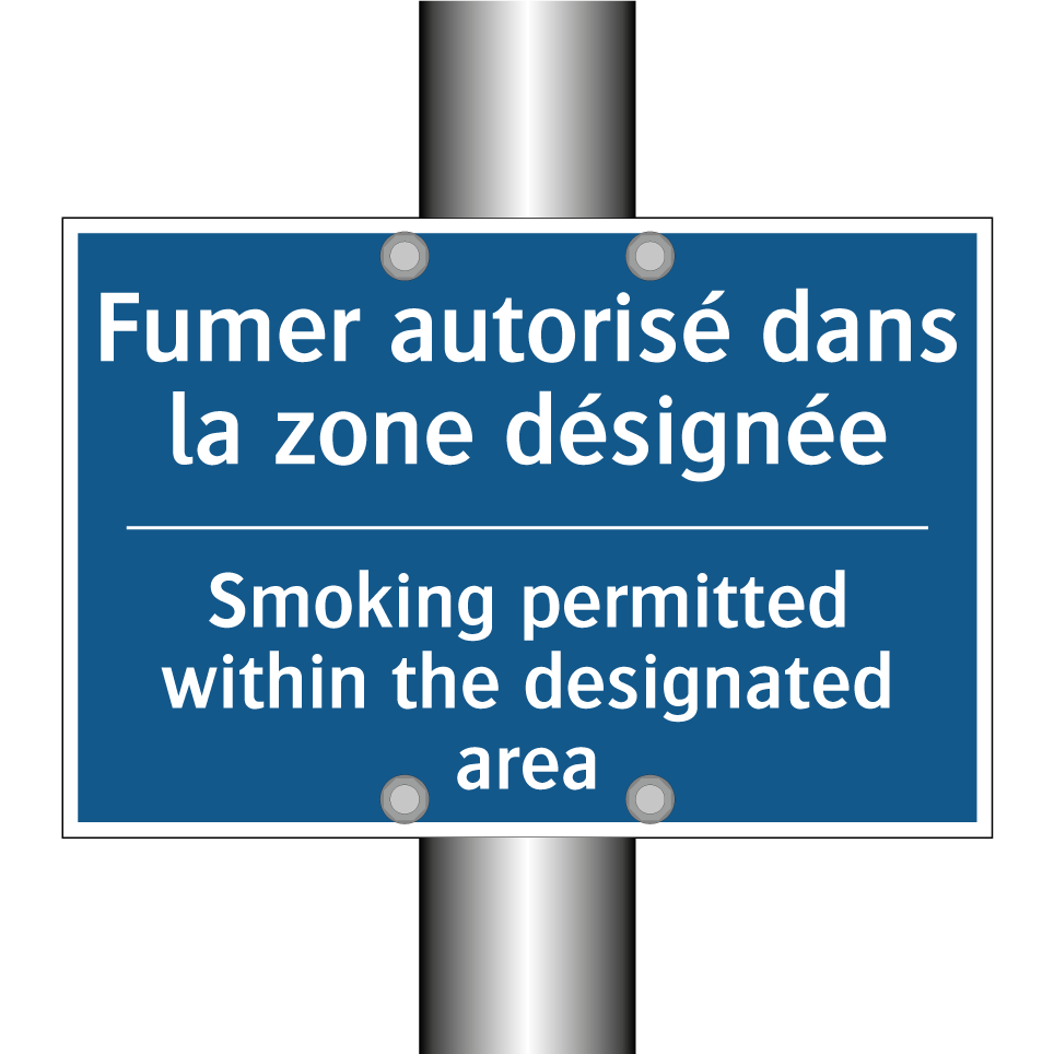 Fumer autorisé dans la zone désignée /.../ - Smoking permitted within the designated /.../