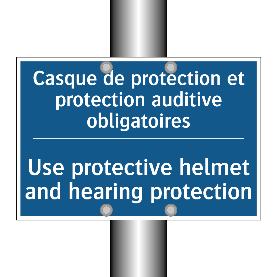 Casque de protection et protection /.../ - Use protective helmet and hearing /.../