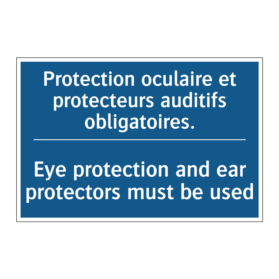 Protection oculaire et protecteurs /.../ - Eye protection and ear protectors /.../