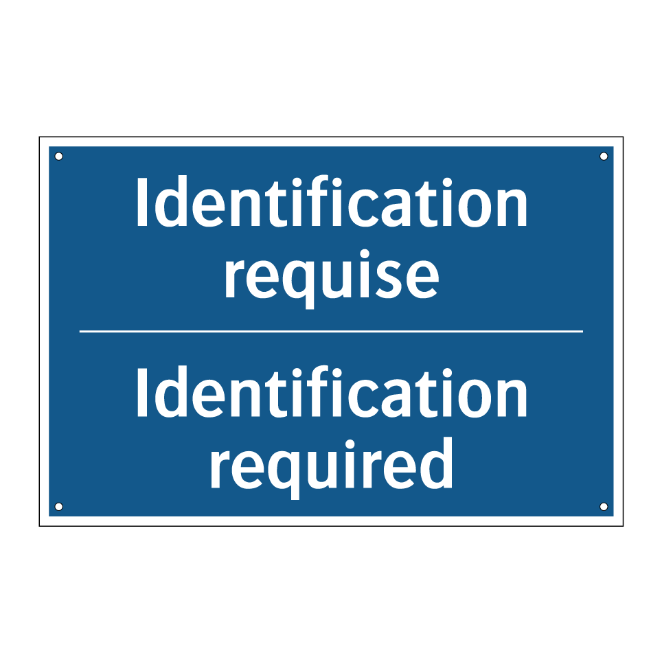Identification requise - Identification required