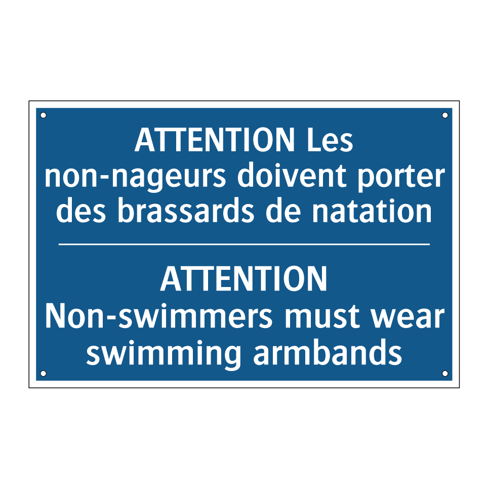 ATTENTION Les non-nageurs doivent /.../ - ATTENTION Non-swimmers must wear /.../