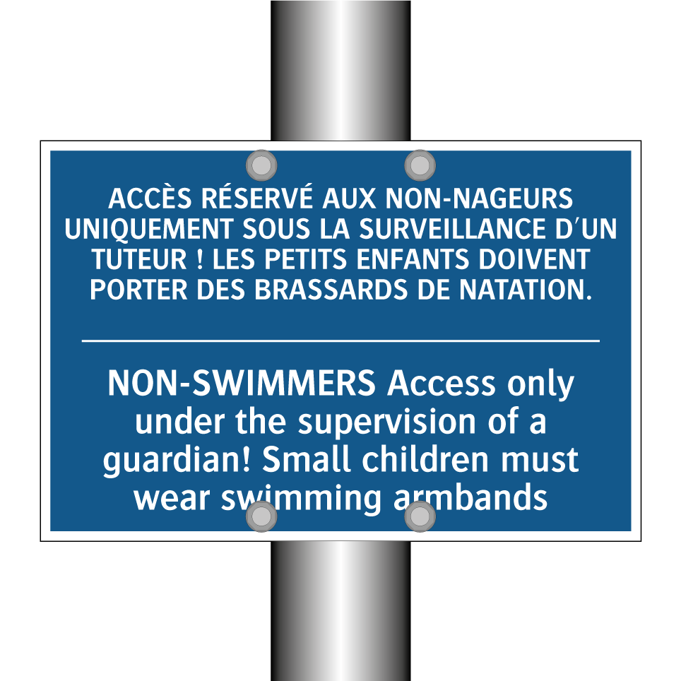 ACCÈS RÉSERVÉ AUX NON-NAGEURS /.../ - NON-SWIMMERS Access only under /.../