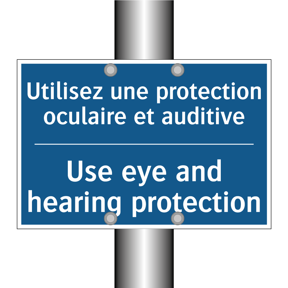 Utilisez une protection oculaire /.../ - Use eye and hearing protection