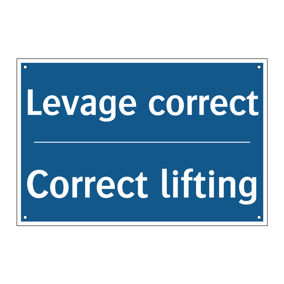 Levage correct - Correct lifting