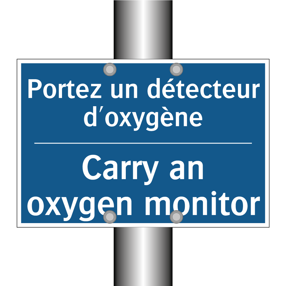Portez un détecteur d'oxygène - Carry an oxygen monitor