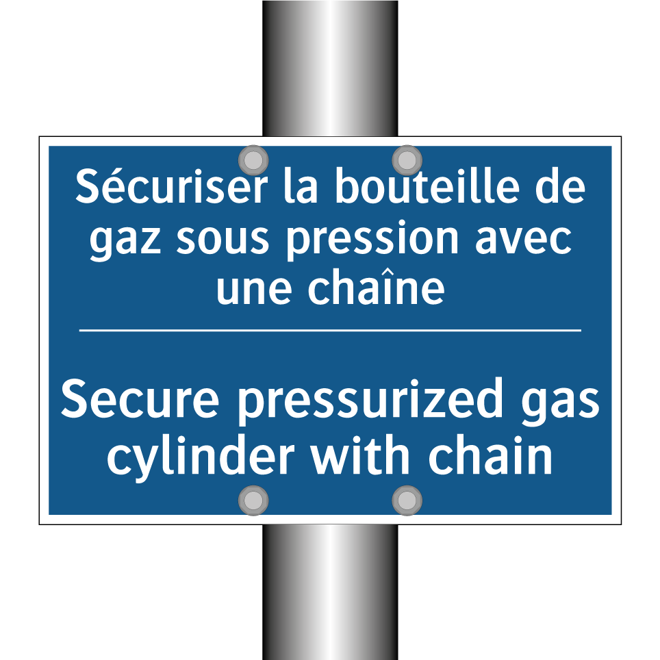 Sécuriser la bouteille de gaz /.../ - Secure pressurized gas cylinder /.../