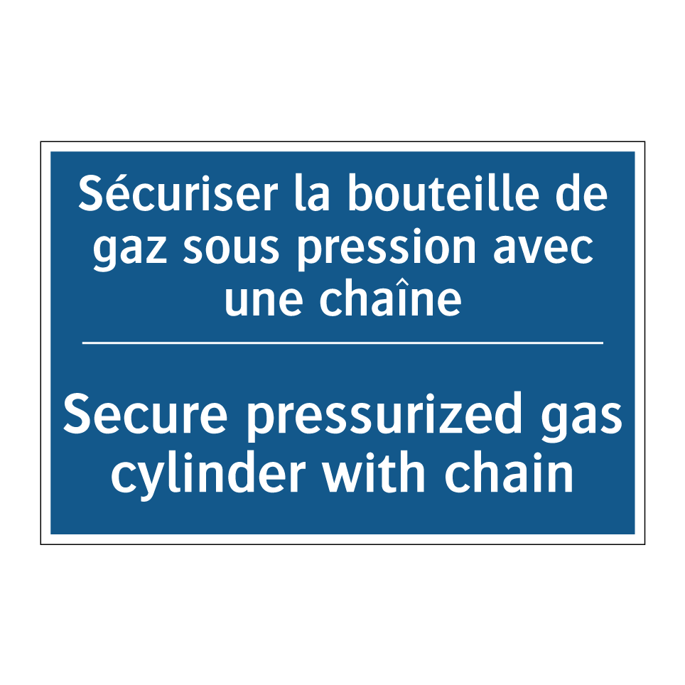 Sécuriser la bouteille de gaz /.../ - Secure pressurized gas cylinder /.../