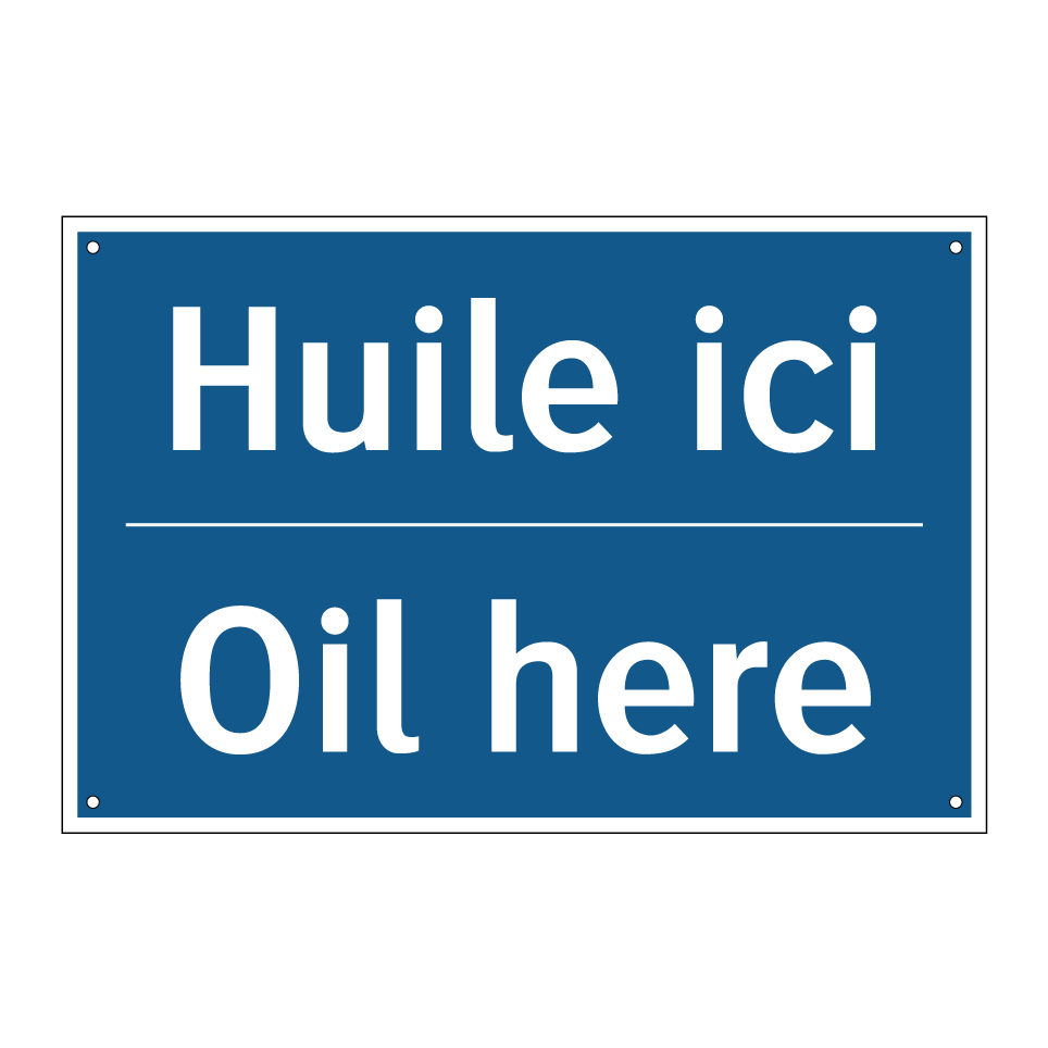 Huile ici - Oil here