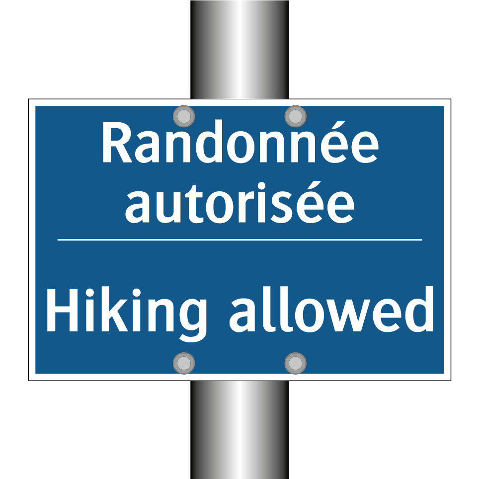 Randonnée autorisée - Hiking allowed