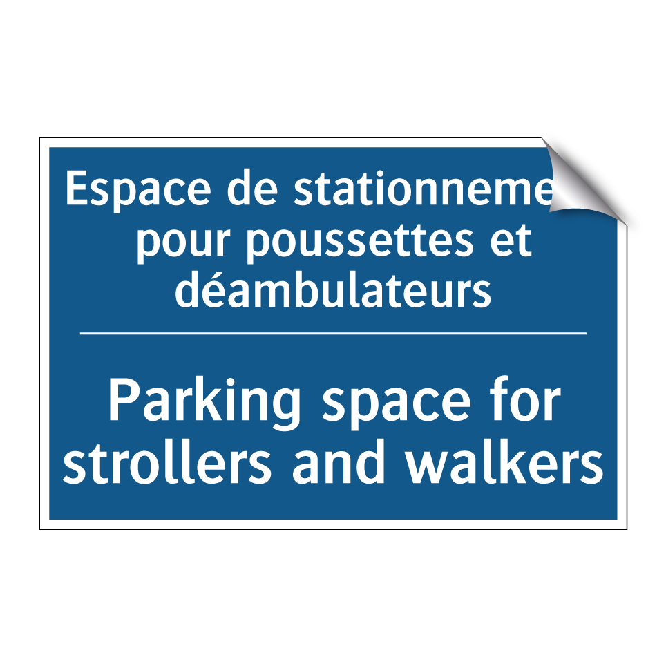 Espace de stationnement pour poussettes /.../ - Parking space for strollers and /.../