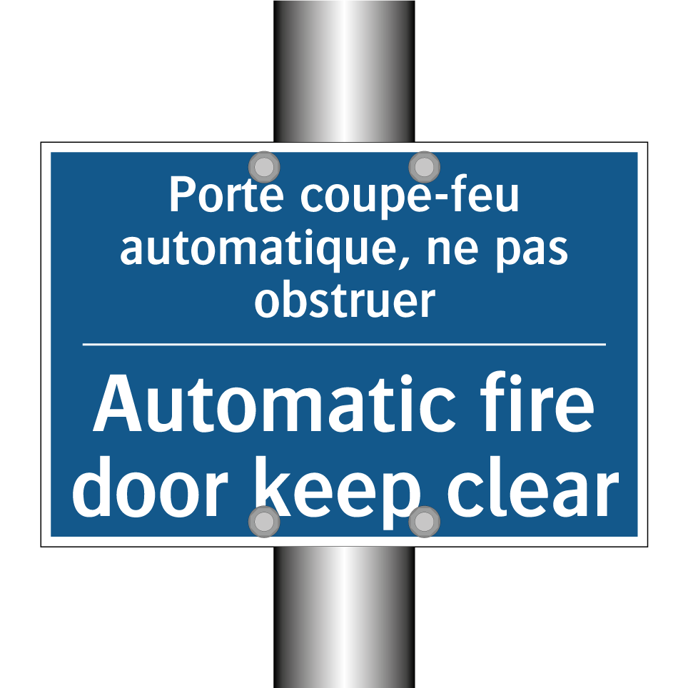 Porte coupe-feu automatique, ne /.../ - Automatic fire door keep clear