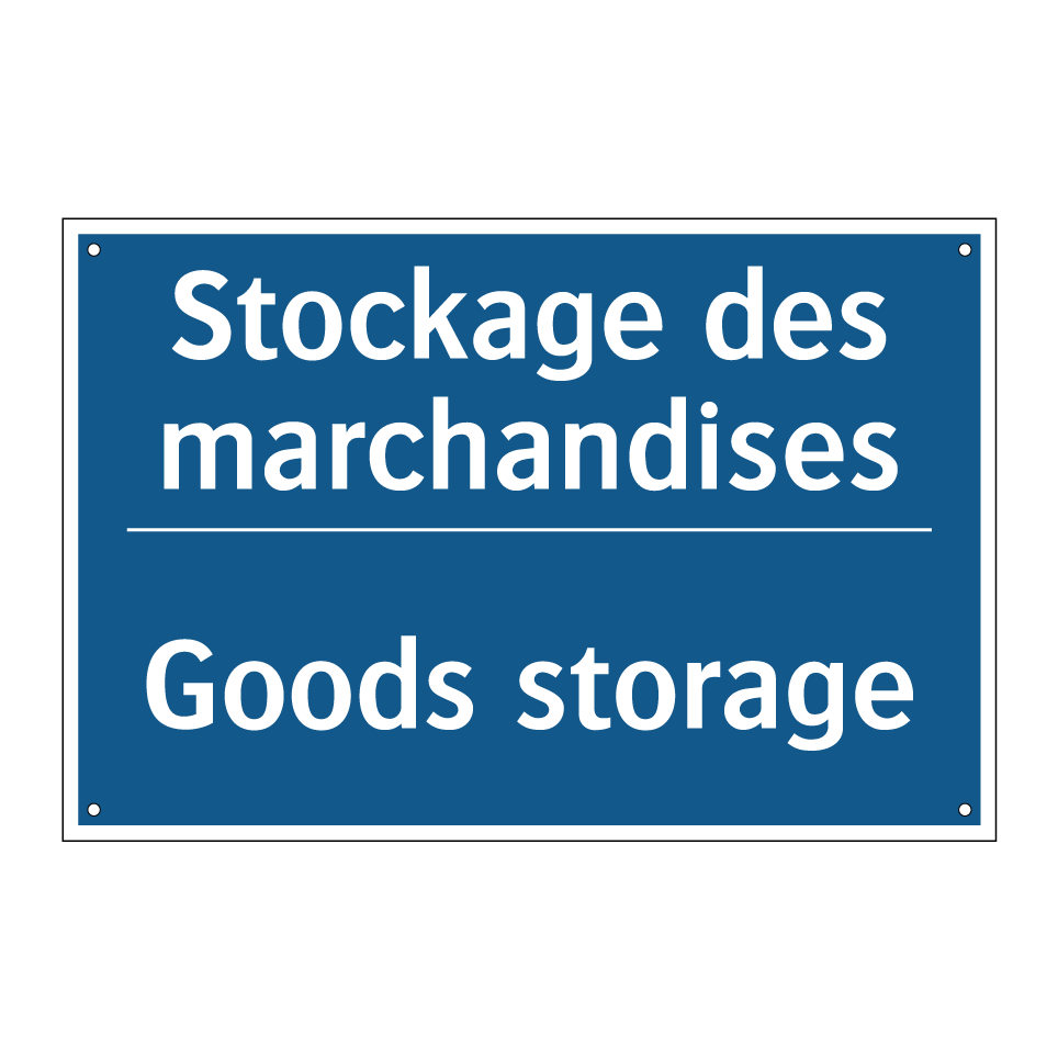 Stockage des marchandises - Goods storage