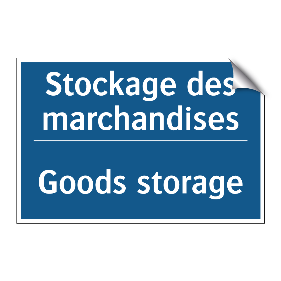 Stockage des marchandises - Goods storage