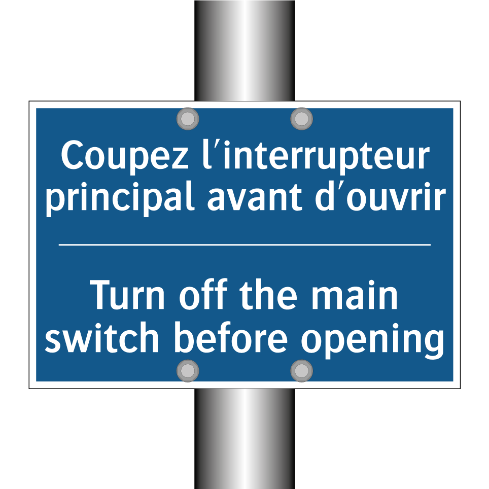 Coupez l'interrupteur principal /.../ - Turn off the main switch before /.../