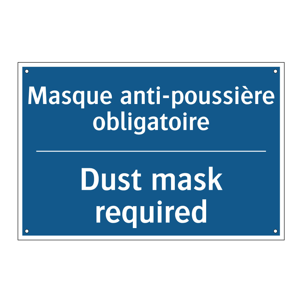 Masque anti-poussière obligatoire /.../ - Dust mask required