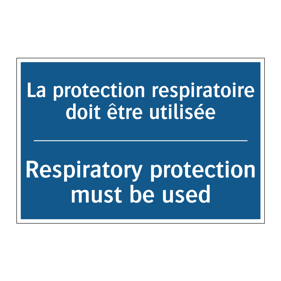 La protection respiratoire doit /.../ - Respiratory protection must be /.../