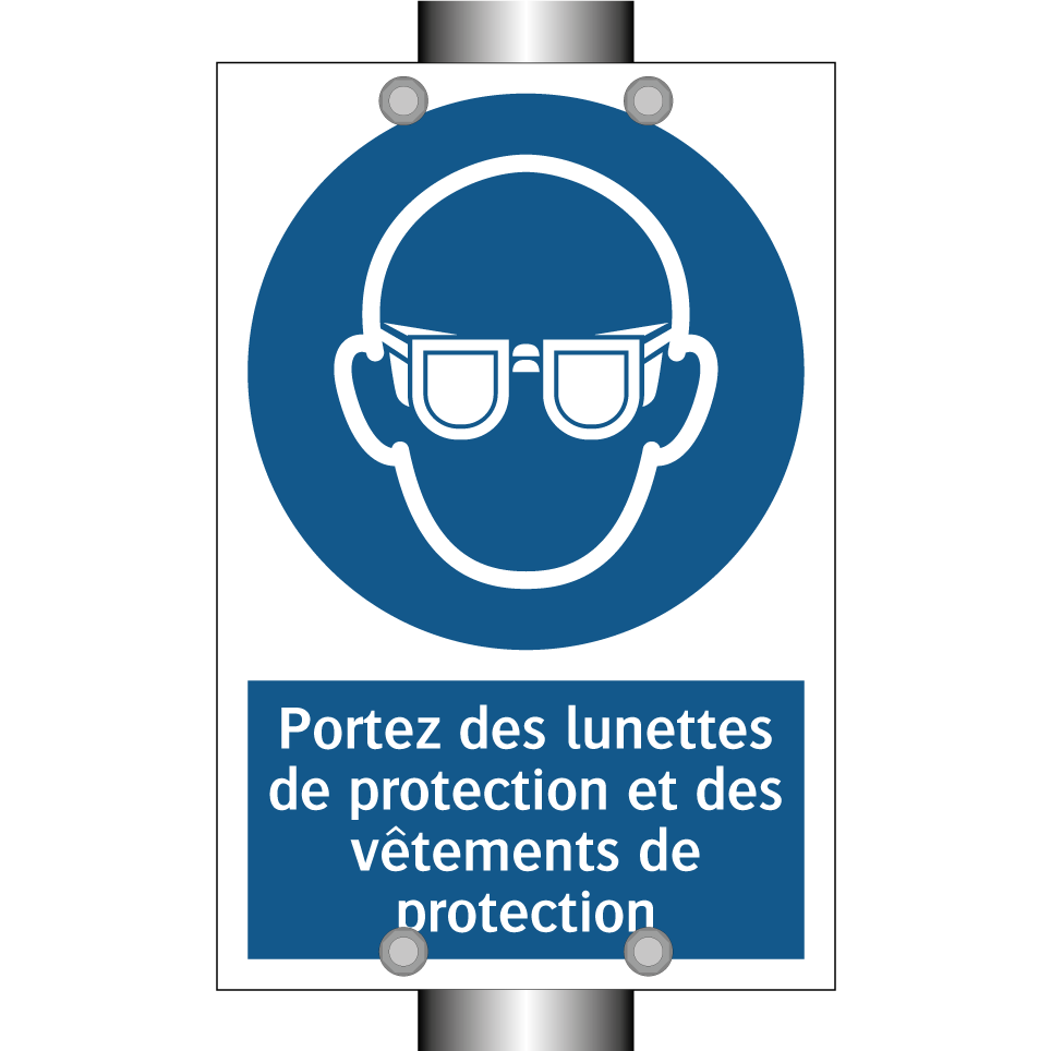 Portez des lunettes de protection et des vêtements de protection