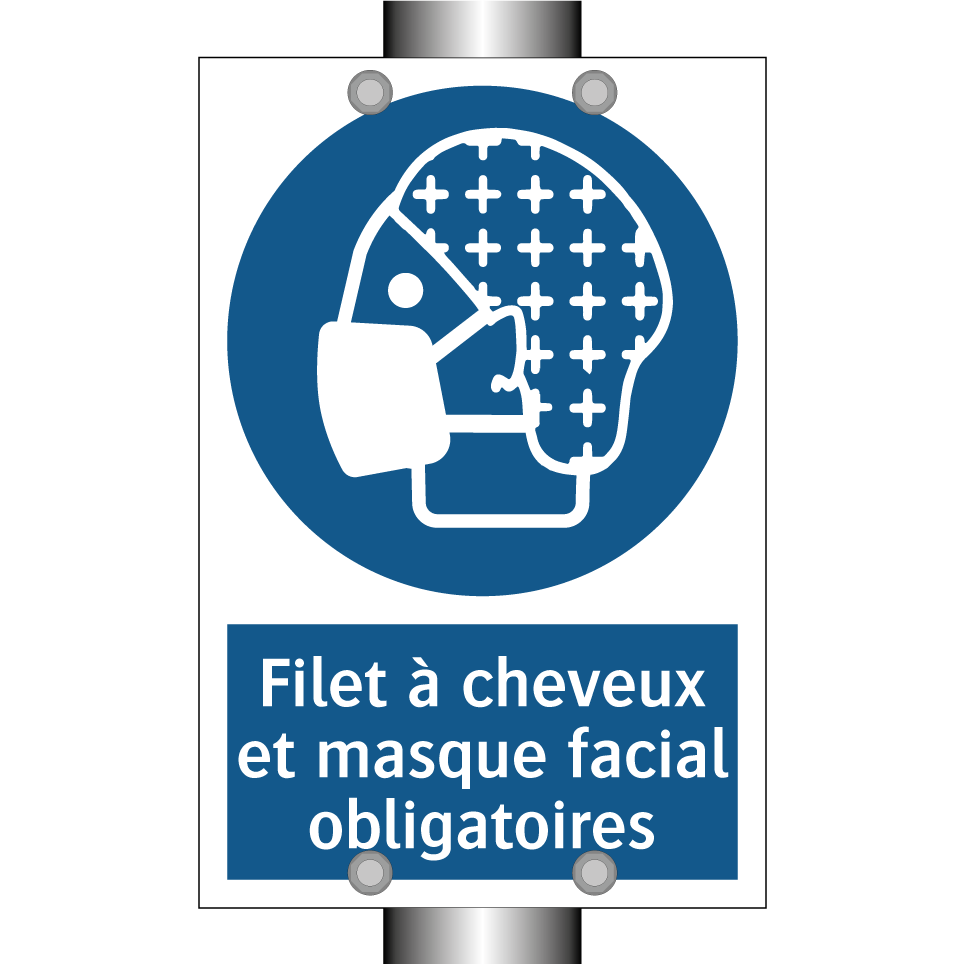 Filet à cheveux et masque facial obligatoires