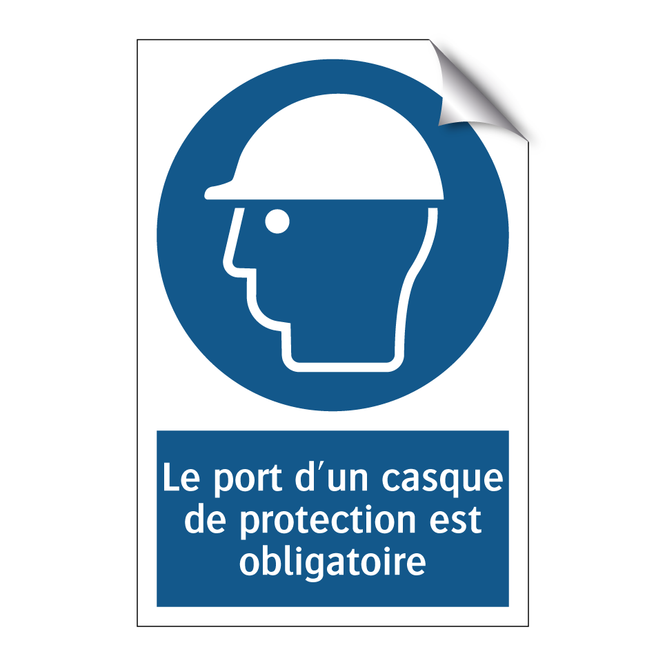 Le port d'un casque de protection est obligatoire