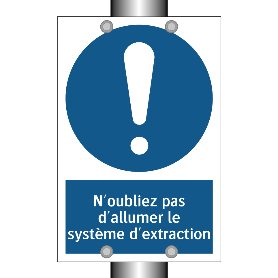 N'oubliez pas d'allumer le système d'extraction