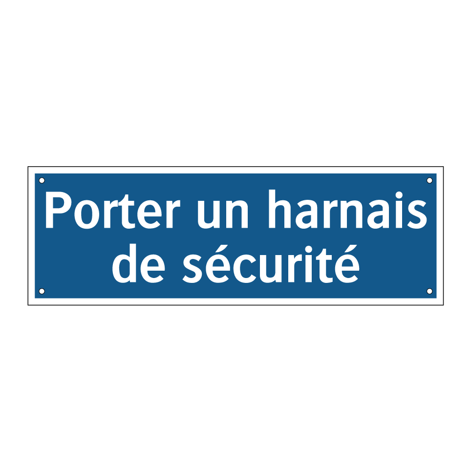 Porter un harnais de sécurité