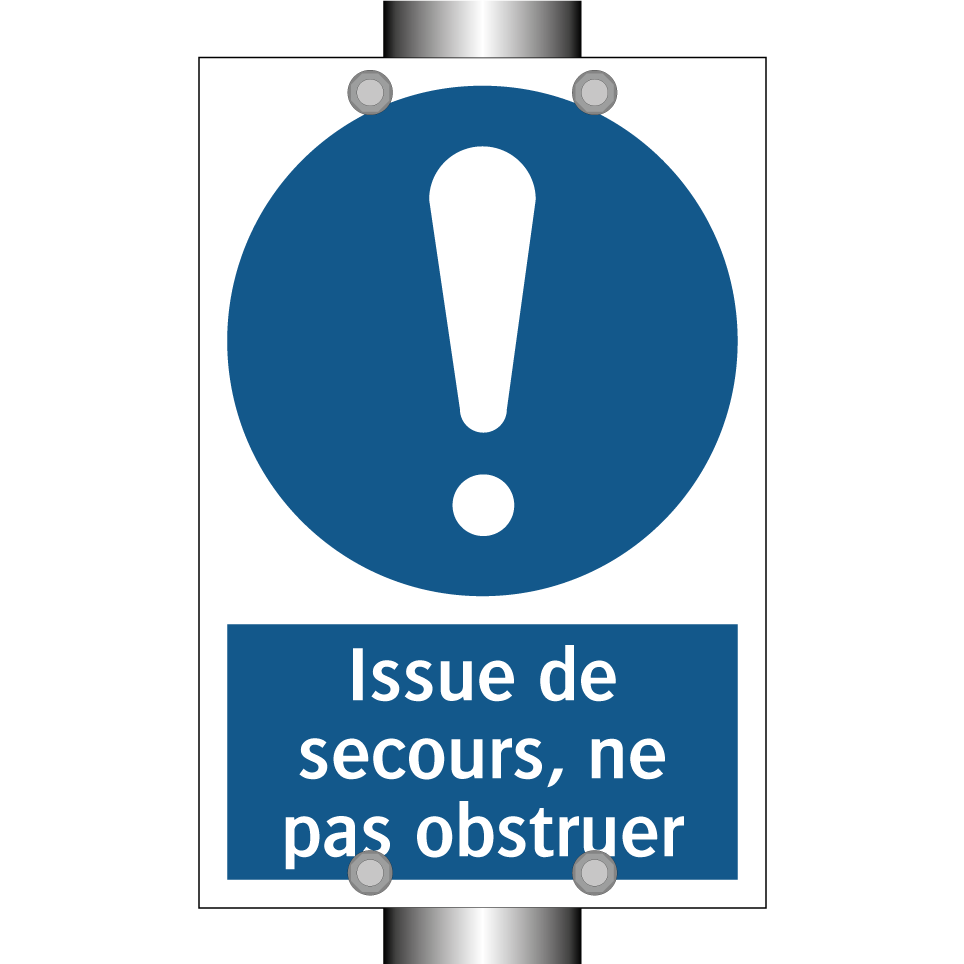 Issue de secours, ne pas obstruer