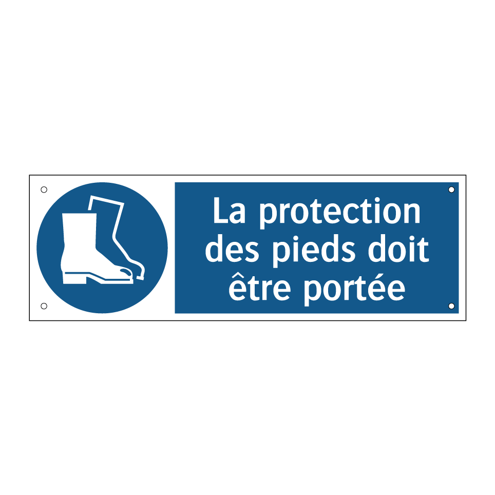 La protection des pieds doit être portée