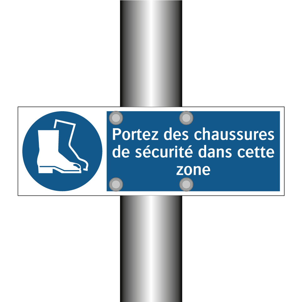 Portez des chaussures de sécurité dans cette zone