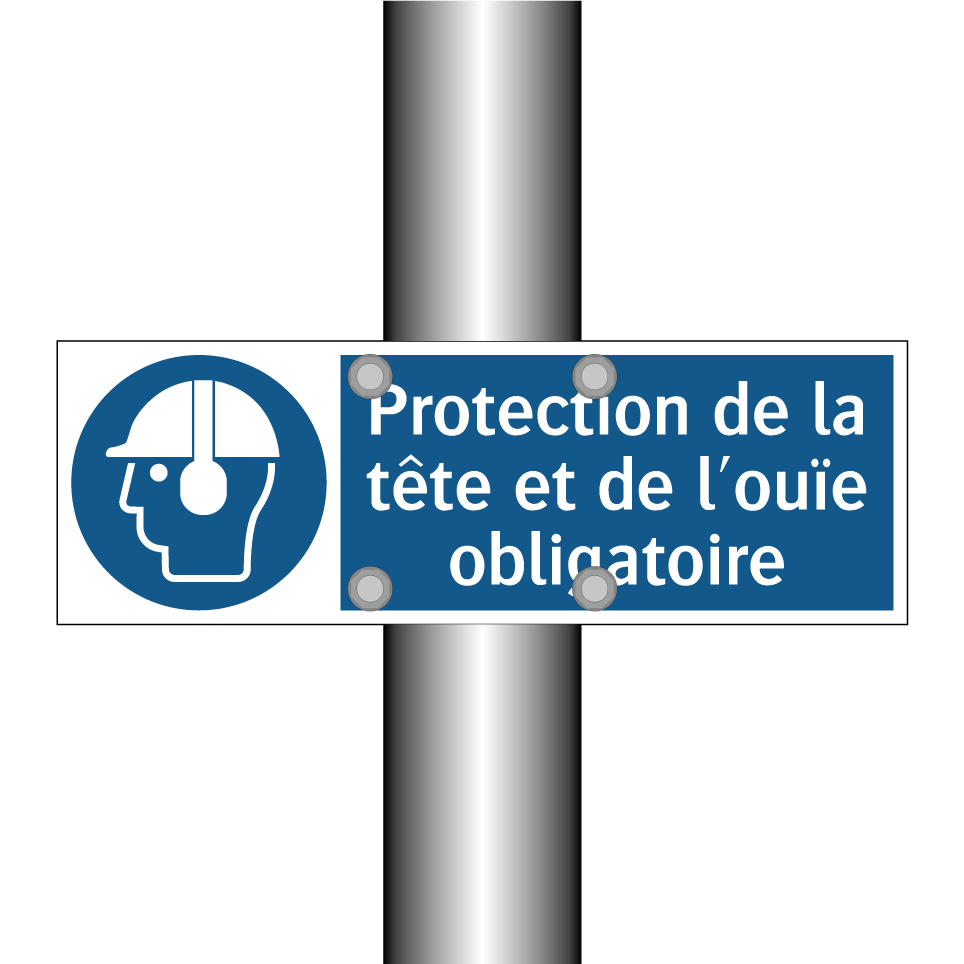 Protection de la tête et de l'ouïe obligatoire