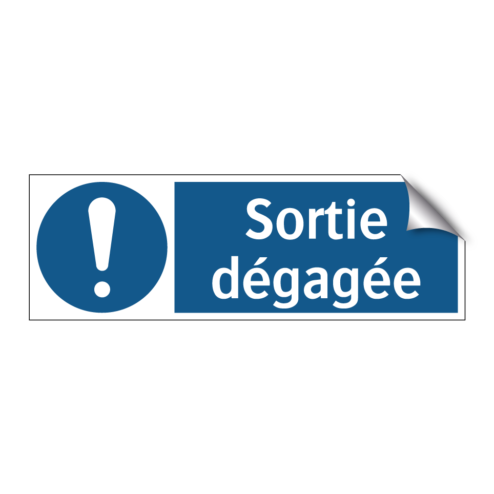 Sortie dégagée