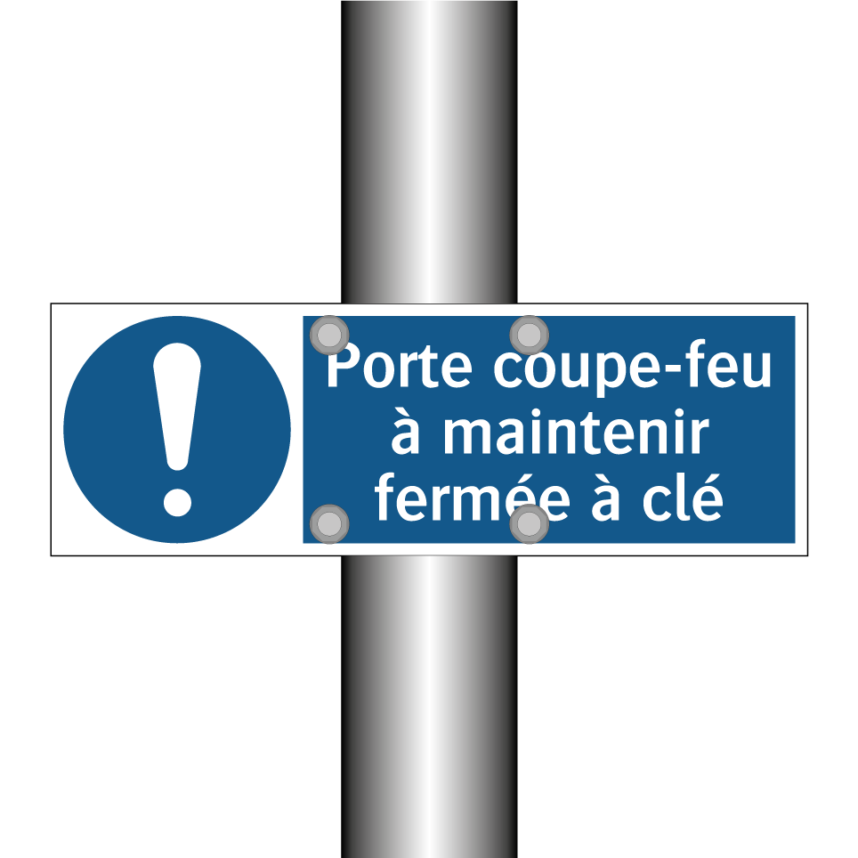 Porte coupe-feu à maintenir fermée à clé