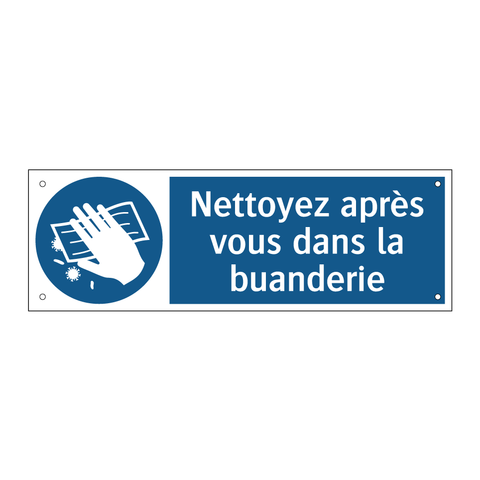 Nettoyez après vous dans la buanderie