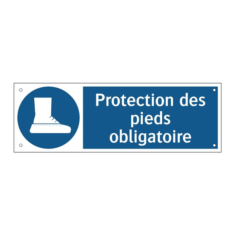 Protection des pieds obligatoire