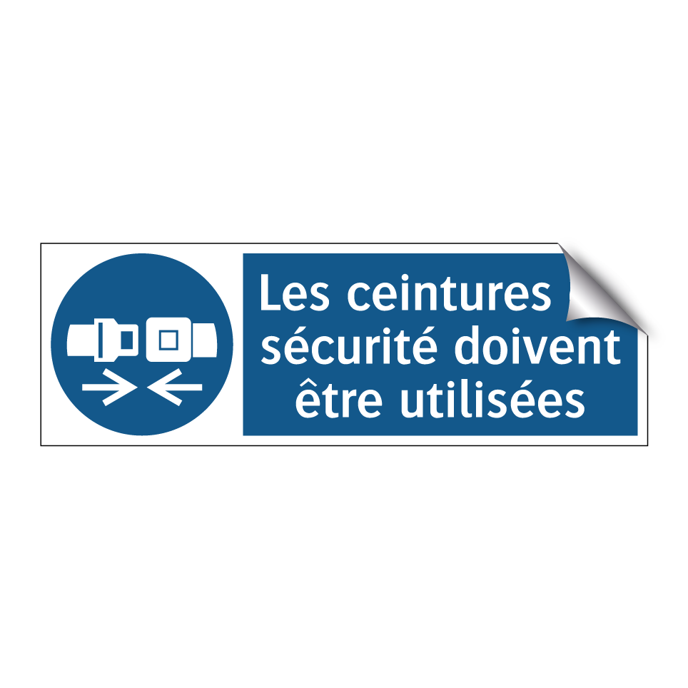 Les ceintures de sécurité doivent être utilisées