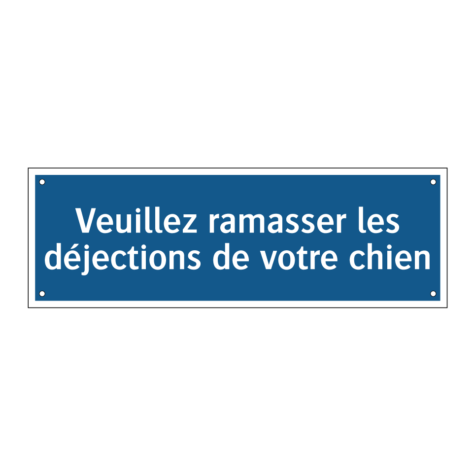 Veuillez ramasser les déjections de votre chien