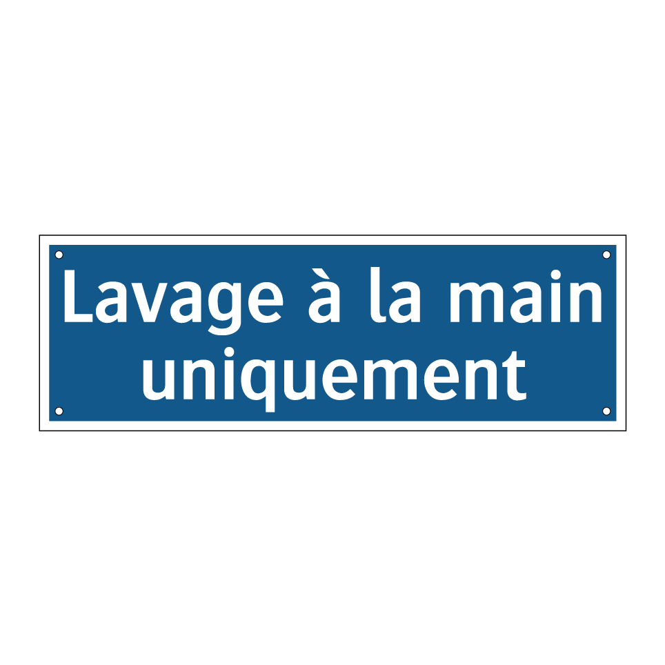 Lavage à la main uniquement