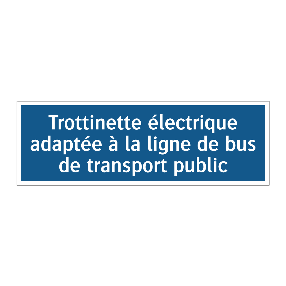 Trottinette électrique adaptée à la ligne de bus de transport public