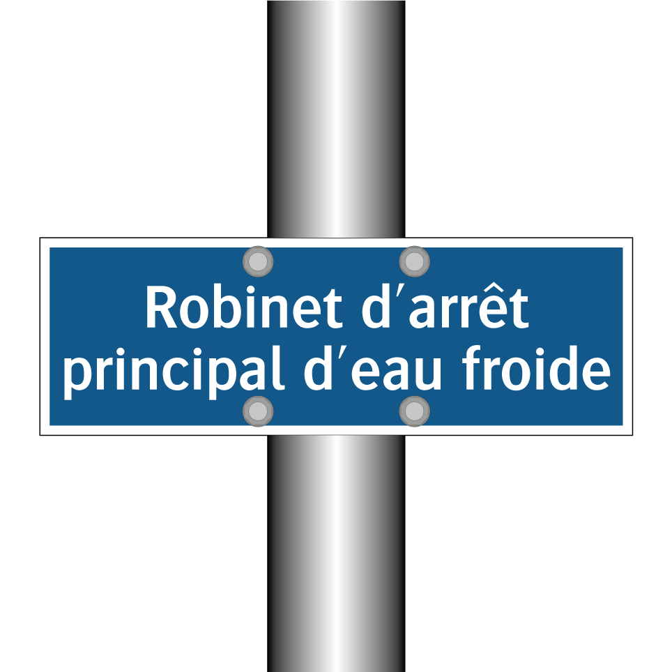 Robinet d'arrêt principal d'eau froide