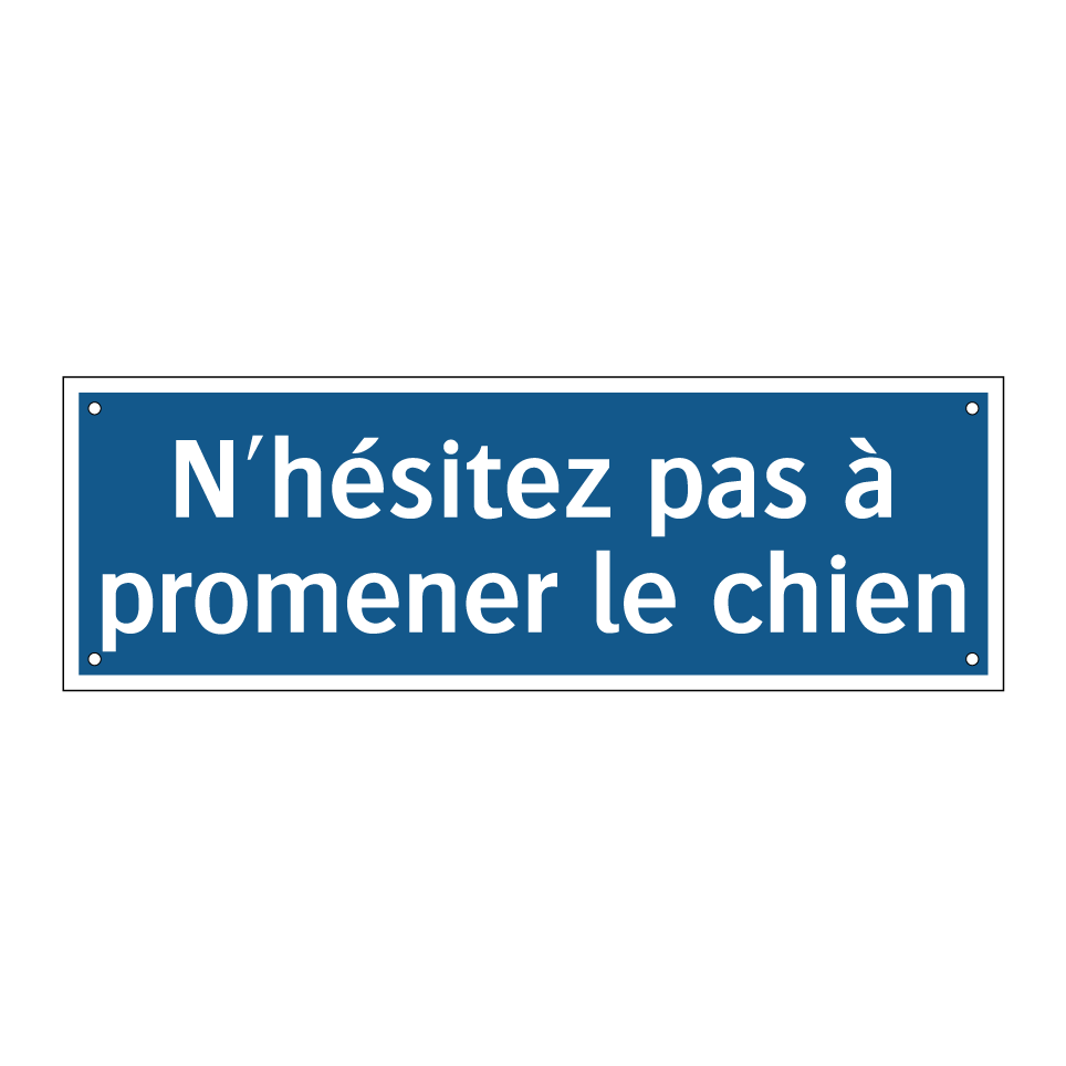 N'hésitez pas à promener le chien