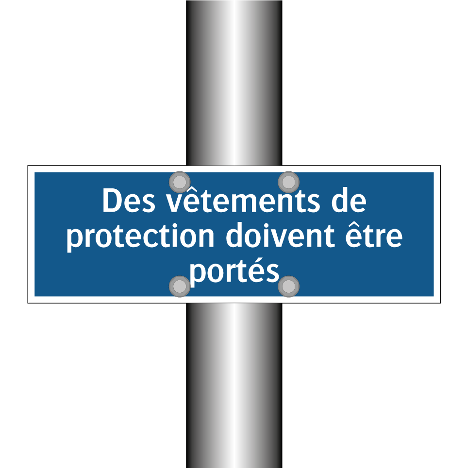 Des vêtements de protection doivent être portés