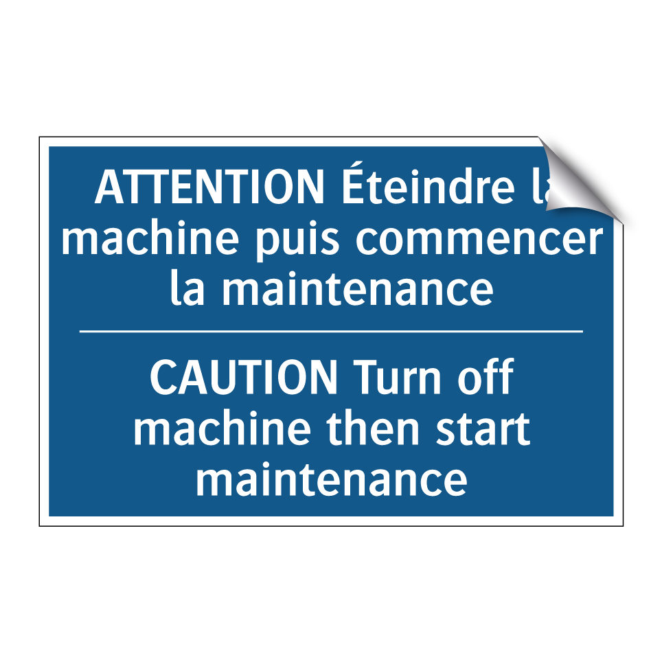 ATTENTION Éteindre la machine /.../ - CAUTION Turn off machine then /.../