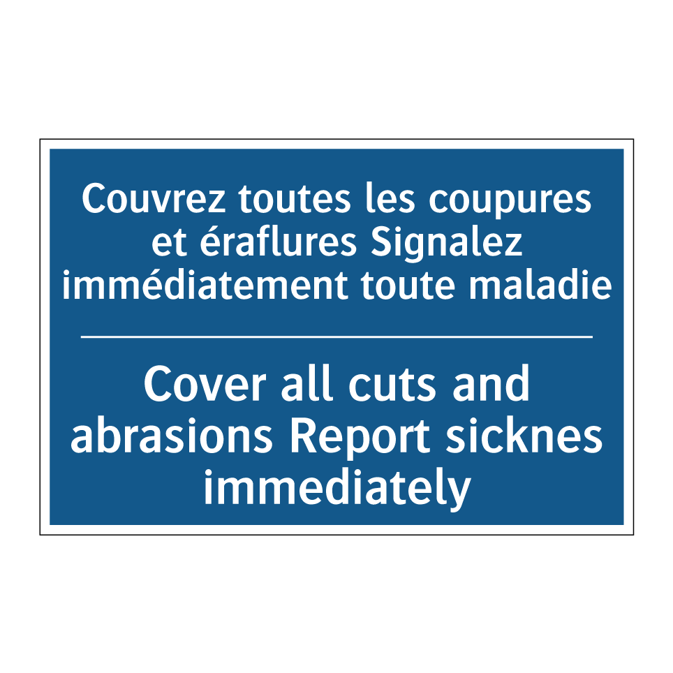 Couvrez toutes les coupures et /.../ - Cover all cuts and abrasions Report /.../