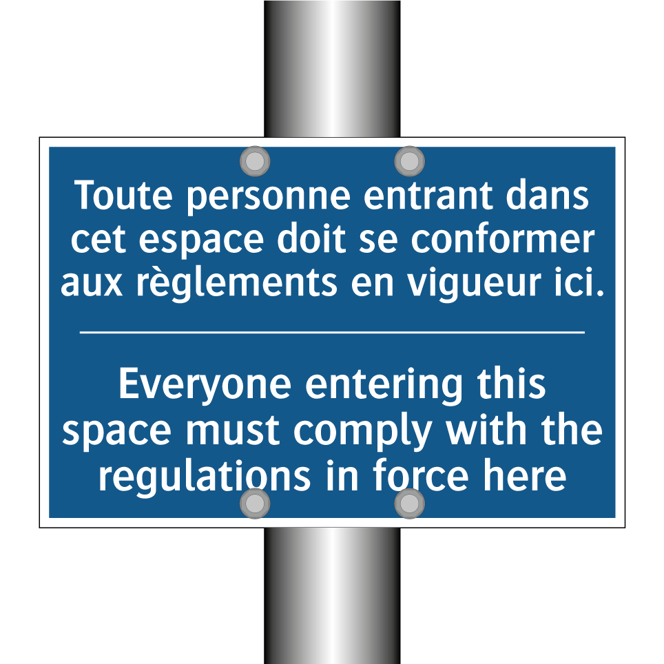 Toute personne entrant dans cet /.../ - Everyone entering this space must /.../