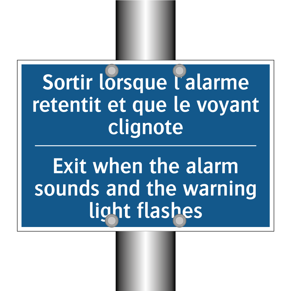 Sortir lorsque l'alarme retentit /.../ - Exit when the alarm sounds and /.../