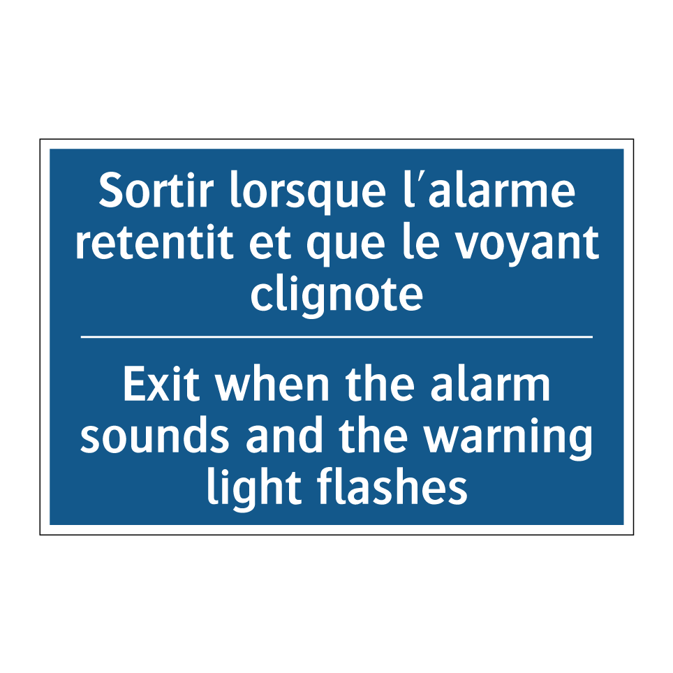 Sortir lorsque l'alarme retentit /.../ - Exit when the alarm sounds and /.../