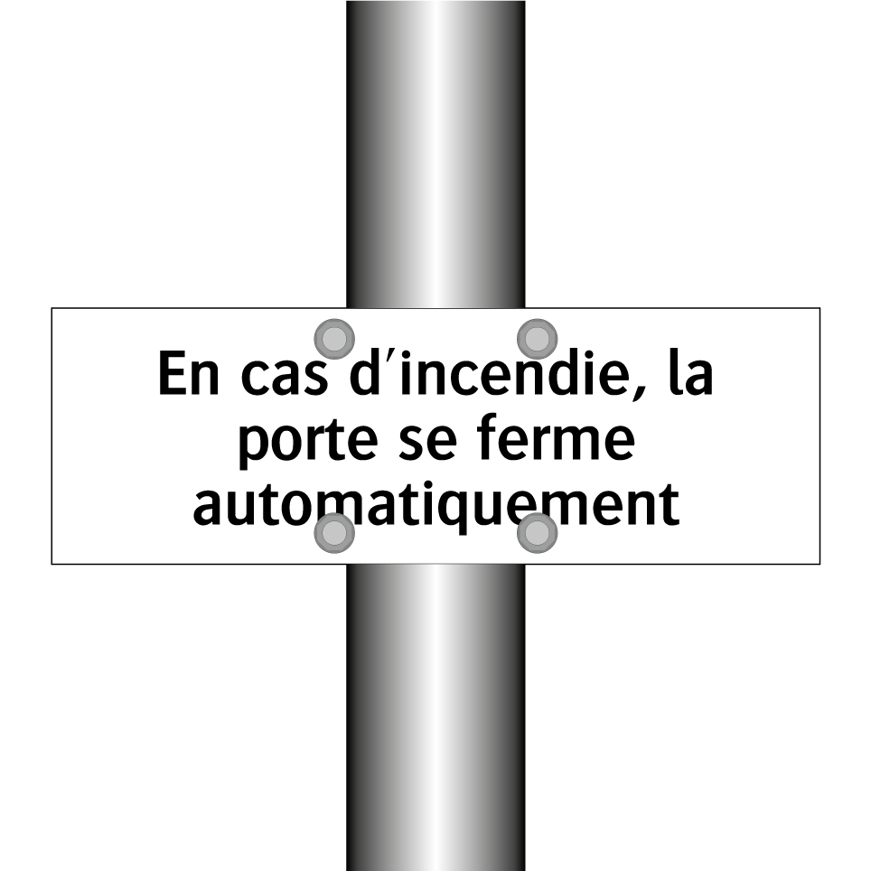 En cas d'incendie, la porte se ferme automatiquement